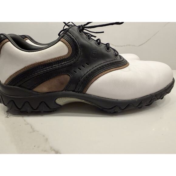 FootJoy Contour Series Golf Shoes Mens 10m White Black Spiked Leather Lace Up main image 14